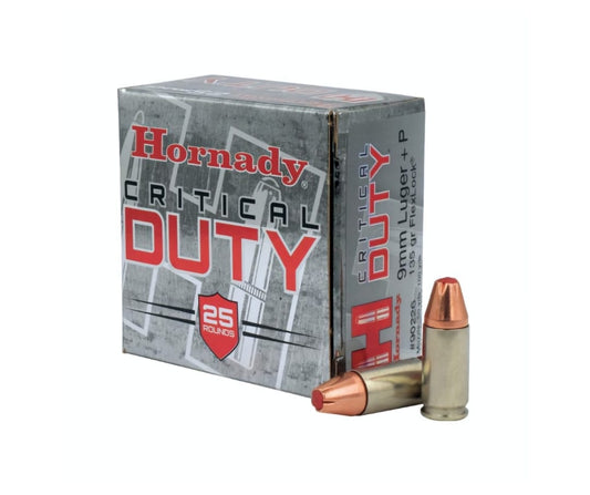 AMMO 9MM 135GR HORNADY CRITICAL DUTY (25)