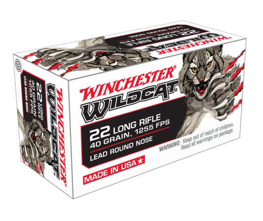 WINCHESTER AMMO 22LR 40GR LRN WILD CAT (500)