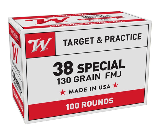 WINCHESTER AMMO 38SPL 130GR FMJ (100)